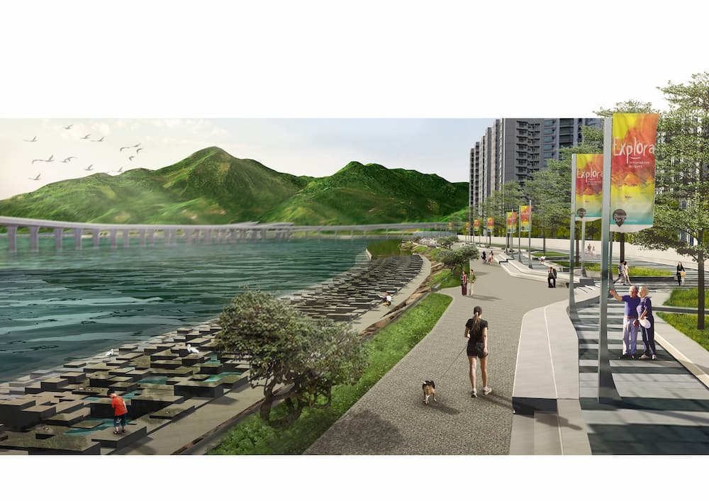东涌东 – 拟建的海堤和生态海岸线